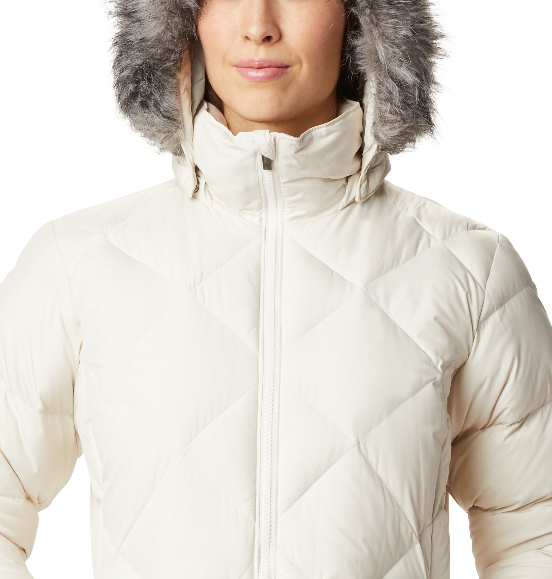 columbia mid length down jacket